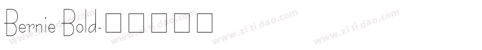 Bernie Bold字体转换